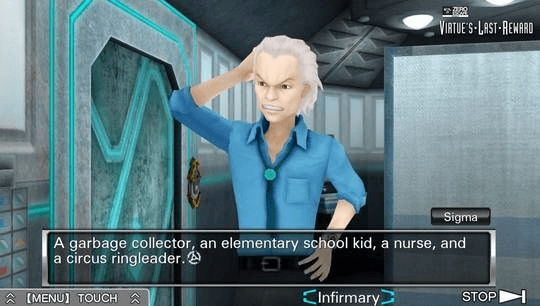 Zero Escape: Virtues Last Reward screenshot 3 for Playstation Vita